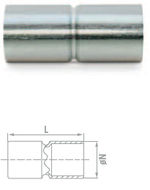 Manguito enchufable de acero inoxidable AISI 304 para RINOX, referencia 55003016 de Pemsa. DN16